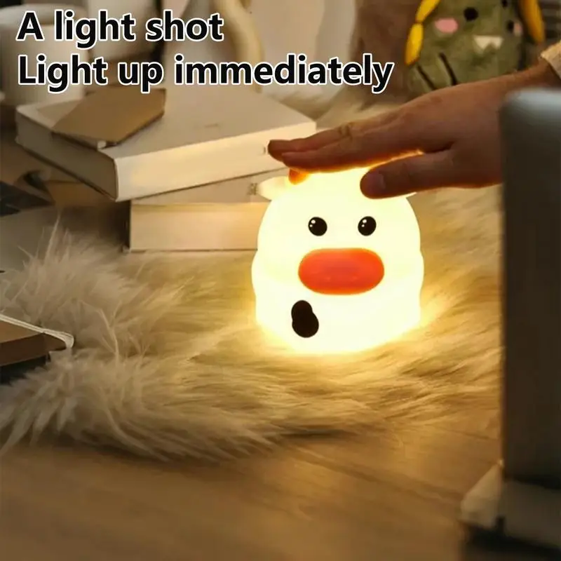 ضوء الليل للأطفال البقرة لمبة مكتب مع الموقت المحمولة التحكم في الصنبور 3 مستوى ضوء عكس الضوء للمنزل غرفة اللعب النوم غرفة نوم السفر