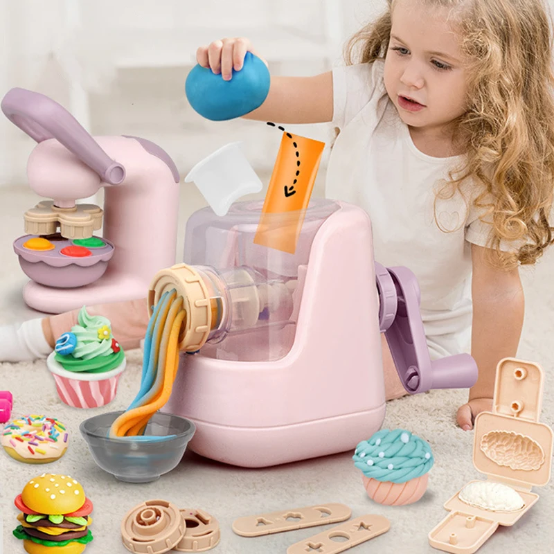 children's clay noodle ice cream burger machine clay toy sets