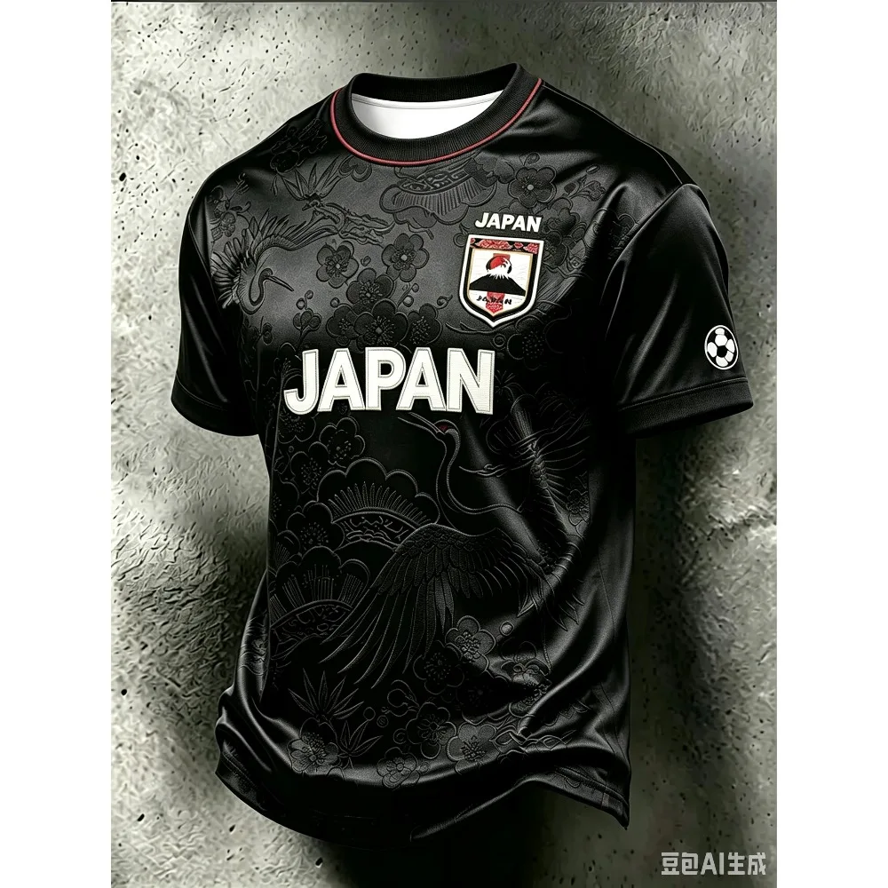 2026 Summer Edition Japanese Fans Football Training T-Shirt  3D Digital Printing  Comfortable and Breathable Clothing