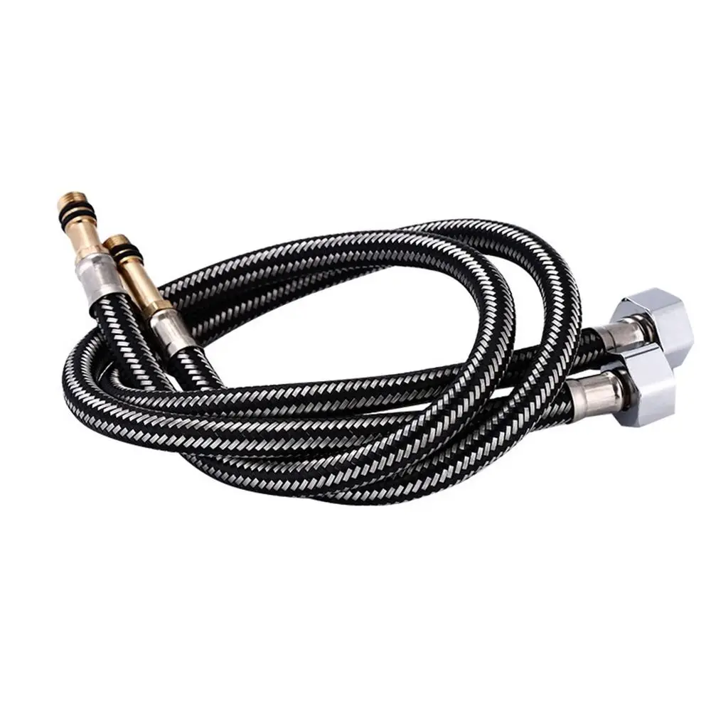 G1/2'' Nylon Braided Plumbing Pipe Hose Stainless Steel Explosion-proof Showerhead Tube Flexible Thermoresistant Shower Hose