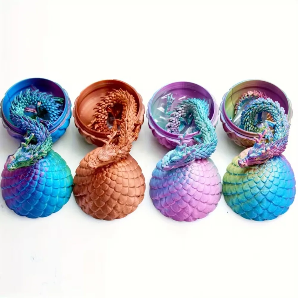 ثلاثية الأبعاد التنين الصيني الصغير مفاجأة البيض المنقولة المشتركة منضدية الديكور تحصيل الهدايا والألعاب المنزل التنين مفصلية #6