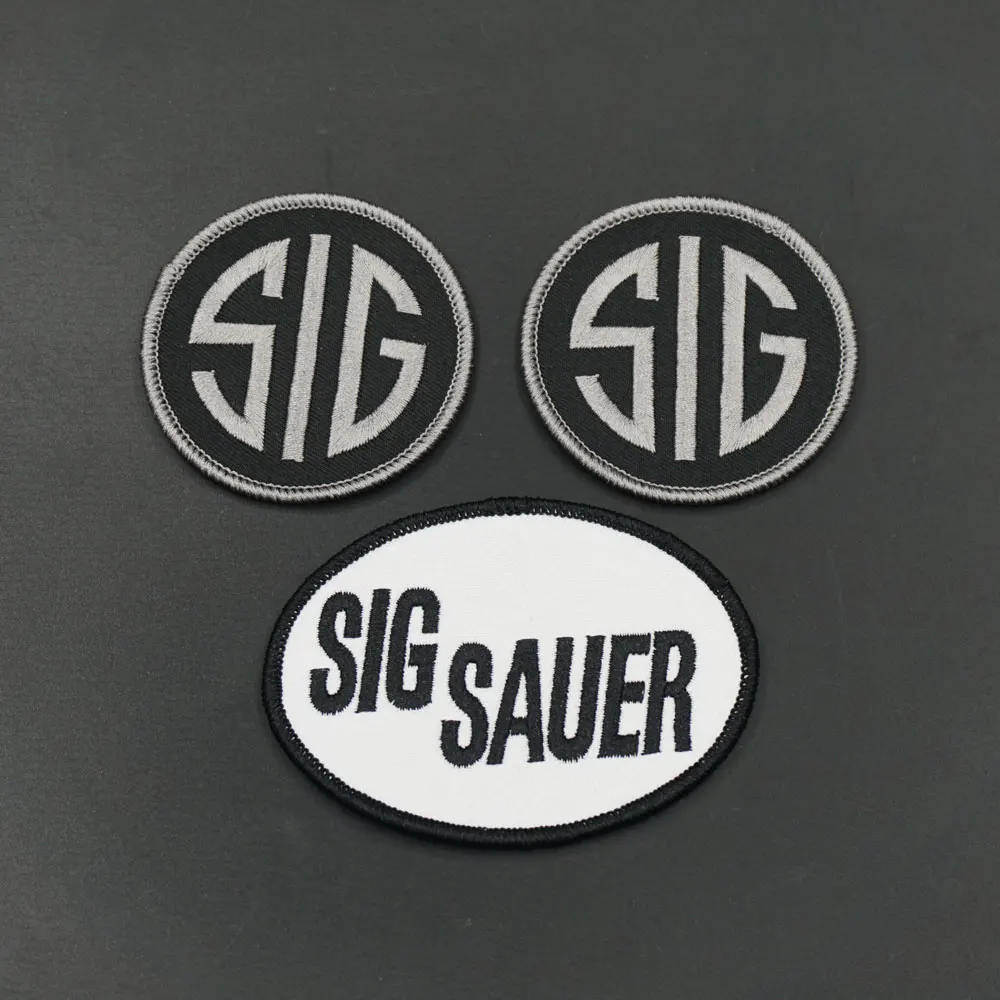 SIG SAUER LOGO embroidered patches with hook backing