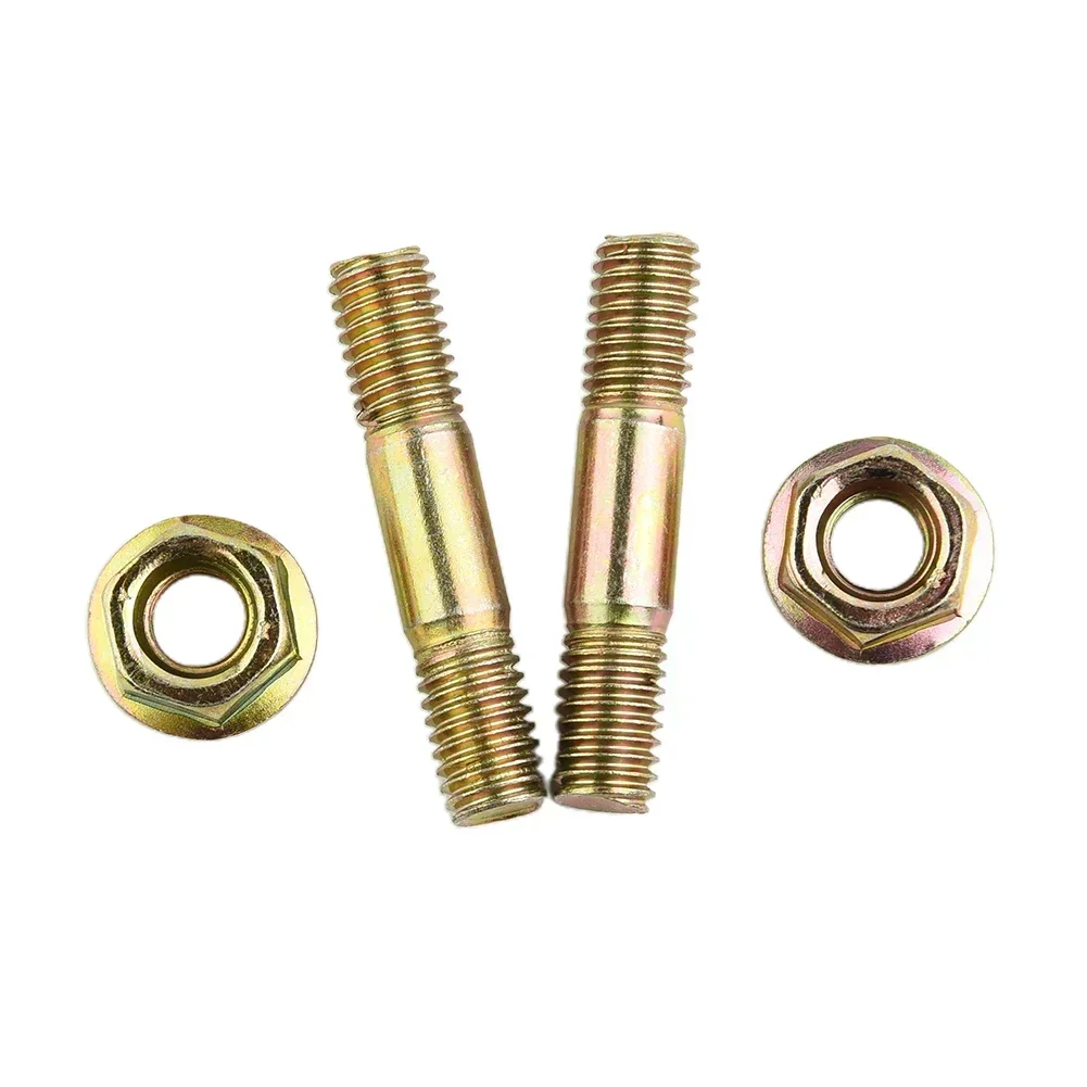 4pcs 바 너트 및 바 스터드 볼트 BaumrAg SX62 62cc 전기 톱 체인 톱 교체 정원 용 중간 탄소강 아연 도금