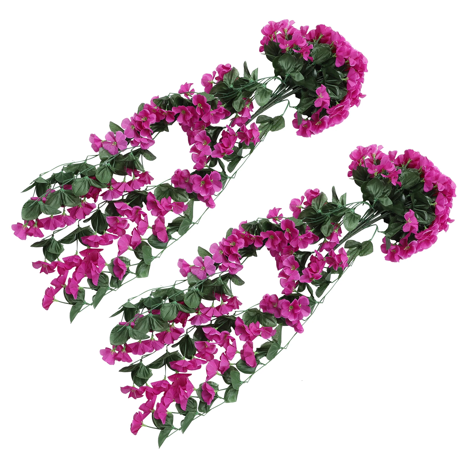 

2Pcs Simulation Violet Hanging Flowers Decor Artificial Wall Hanging Home Decoration Faux PurpleFlower Reusable