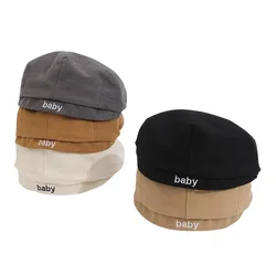 Casquette en coton avec lettre brodée pour enfants, béret pour garçons et filles, casquettes de baseball pour bébé garçon, accessoires pour enfants, mode printemps et été