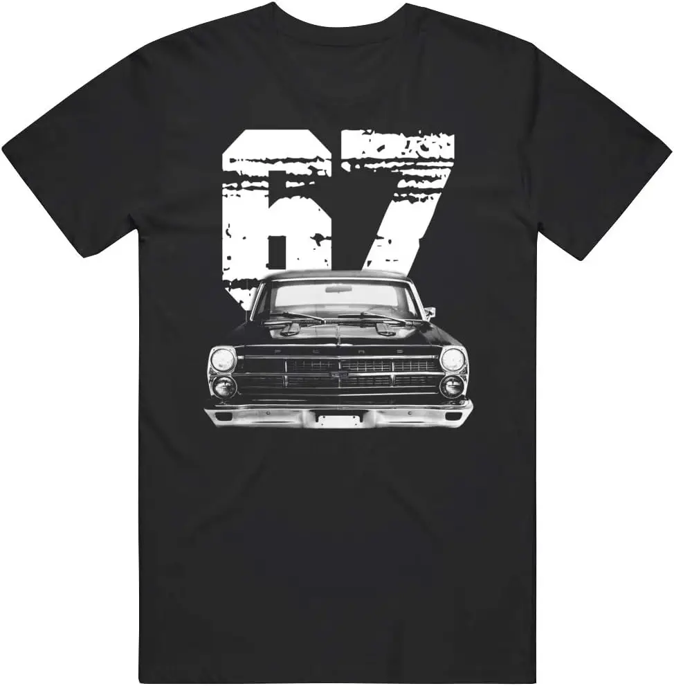 1967 Fairlane Front Grill View with Year Silhouette T Shirt