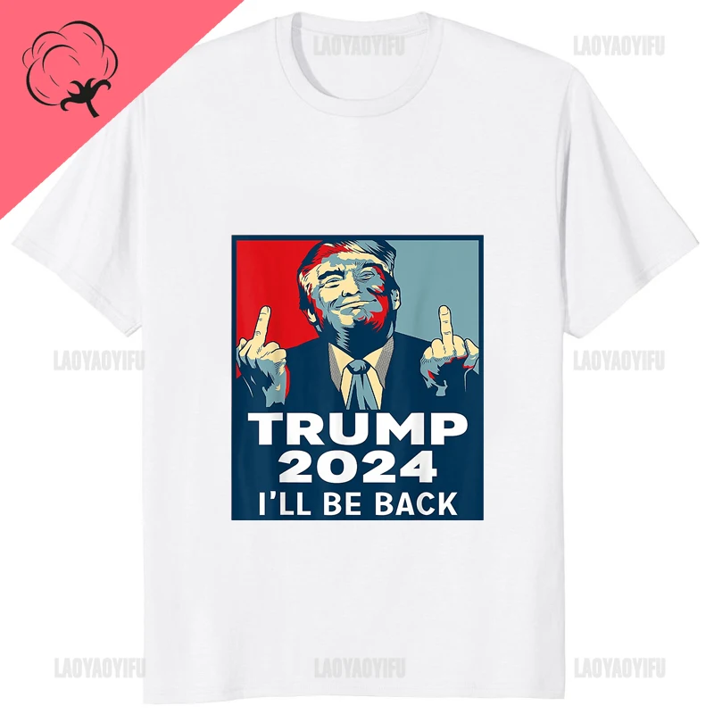 2024 Trump Presidential Election Cotton T-shirt Supporter Limited Edition Printed Mugshot T Shirt Streetwear Hipster Man Tees