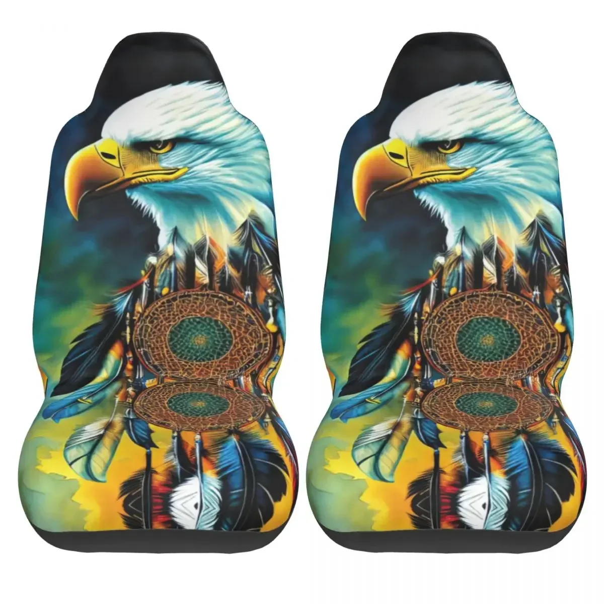 Dreamcatcher Eagle Funda para asiento  coche Impresión personalizada Protector frontal universal Accesorios Juego  cojines