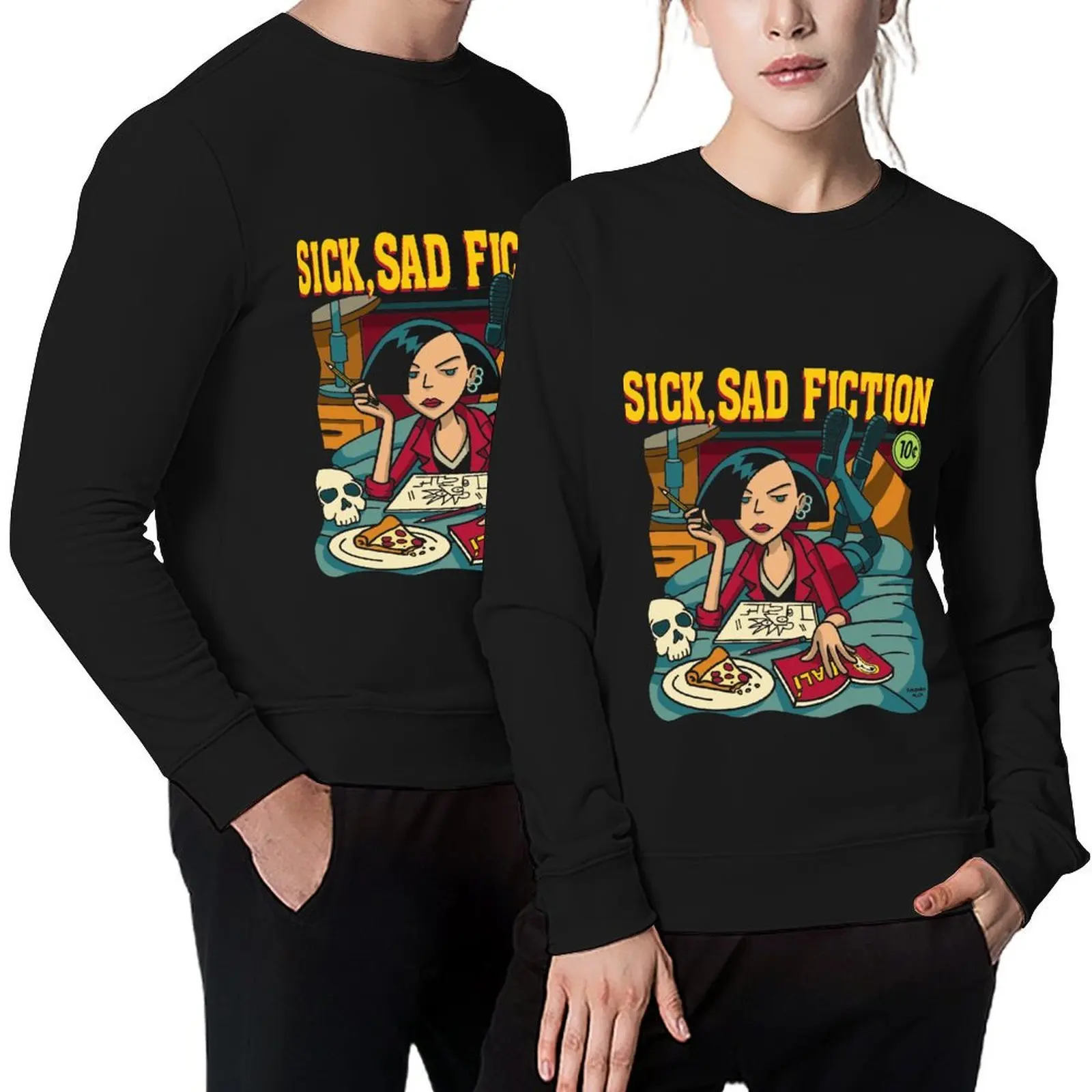 Sick Sad Fiction Pullover japanese style autumn autumn jacket men men's winter sweater new in sweatshirts