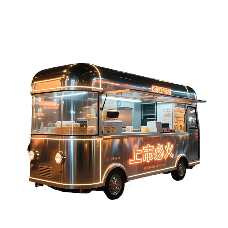 【New Design】Industrial Wind Outdoor Food Cart, Tech Style Dessert Stall For Cross Border Electric Theme Business view 5
