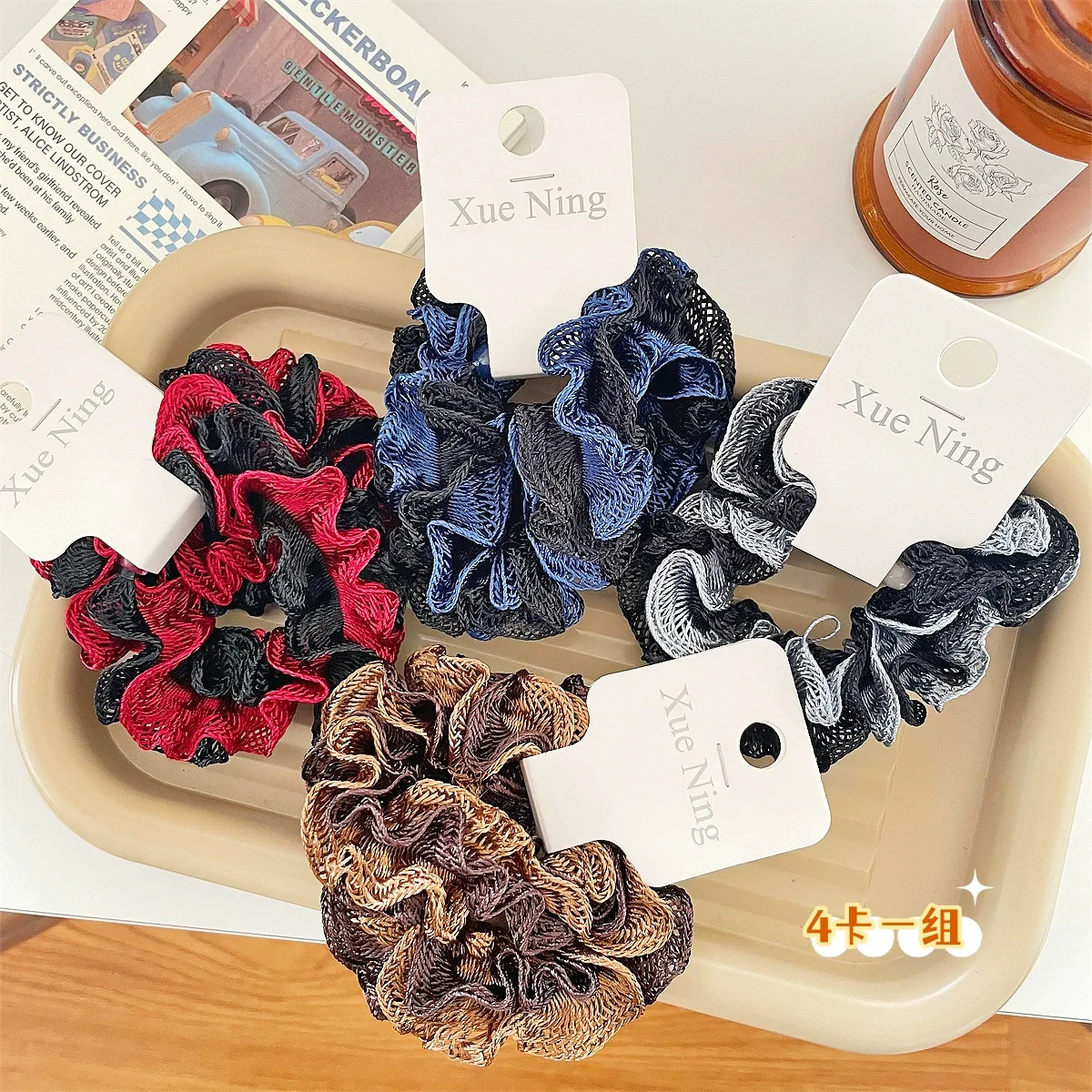 

10pcs Rubber Ties High Elastic Durable Colorful Soft Bands For Women Girls Kids Buns Thick Fine Hair Diy Hairstyles Hair Bands