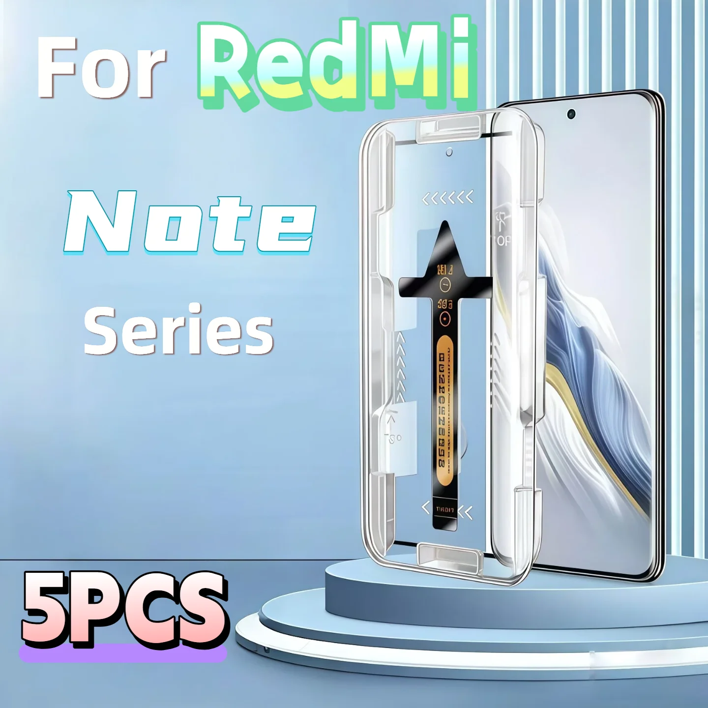 

5Pcs Tempered Glass Film for Redmi Note 13 14 15Pro Plus HD Clear Anti-Scratch Screen Protector