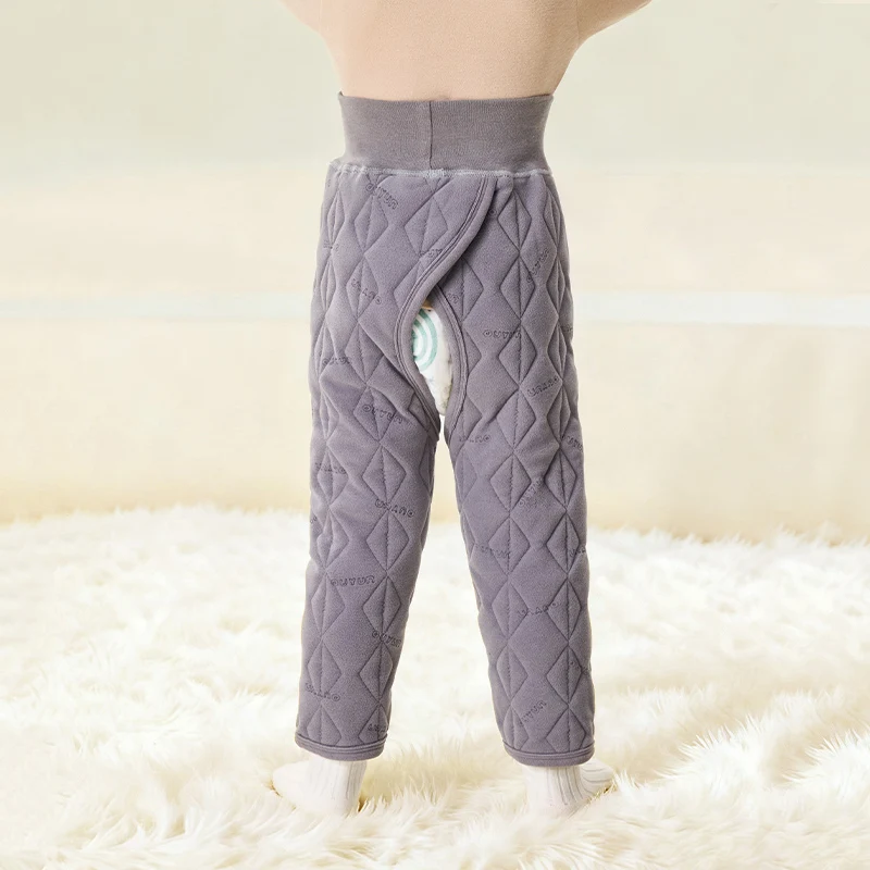 

Термобелье OUYUN: Утепленные штаны с высокой талией для детей, трехслойные, утолщенные, теплые, для осени и зимы