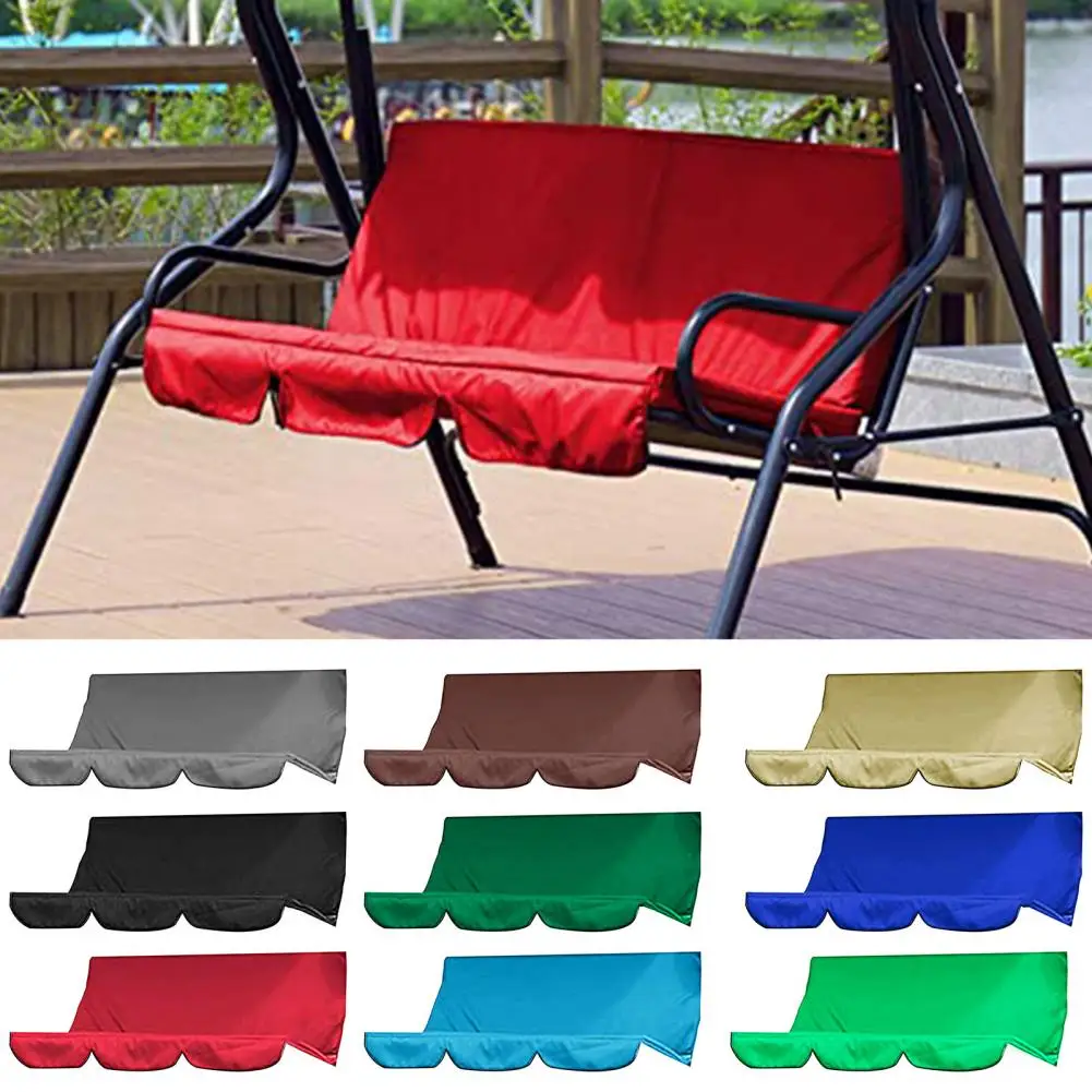 Useful Swing Roof Cover Ruffle Design Multipurpose Oxford Cloth Anti-UV Swing Rain Cover Park Seat Canopy