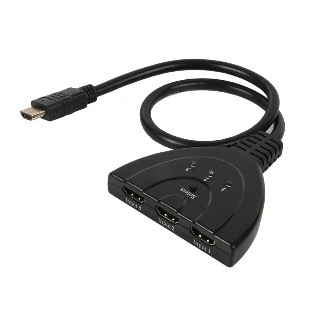 

HD-видеоадаптер 1080P видеоразветвитель 3 входа 1 выход кабель-переключатель для компьютера, ноутбука, ЖК-телевизора