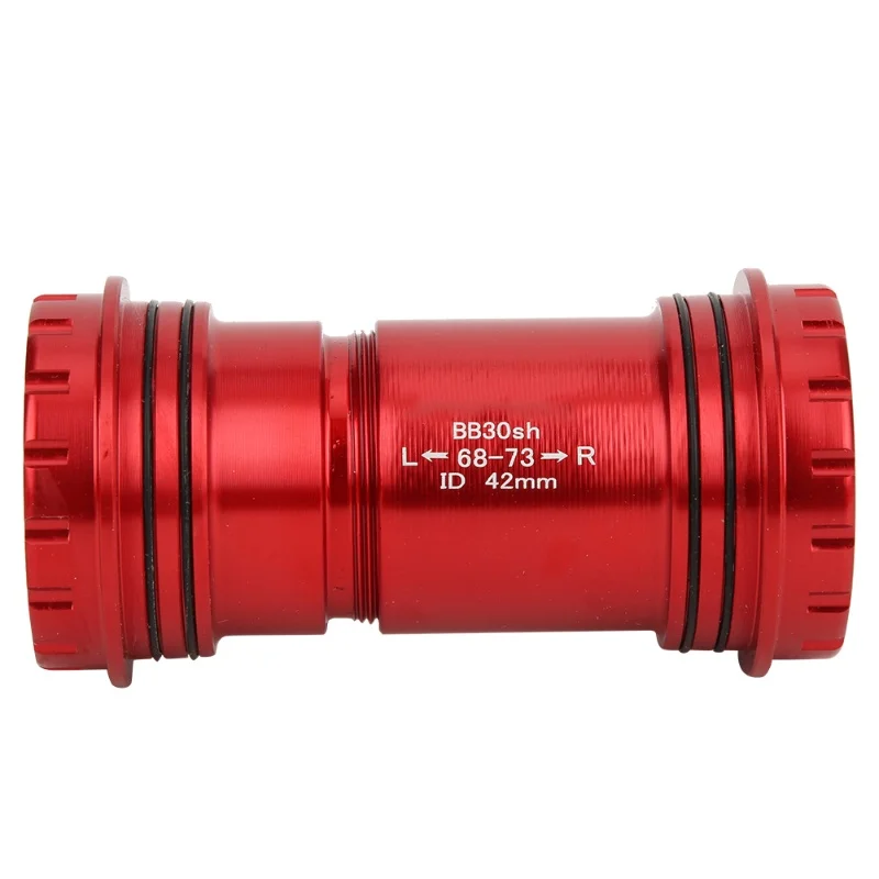

ZTTO BB30 Alloy Bike Integrated Thread Screw In Locking Bearing Bottom Bracket Crankset Bicycle Accessory(Red )