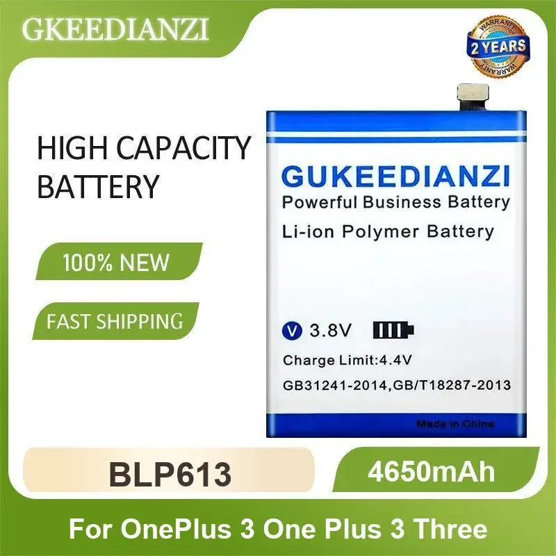 BLP613 Mobile Phone Battery For OnePlus 3 One Plus 3 Three 4650mAh High Capacity