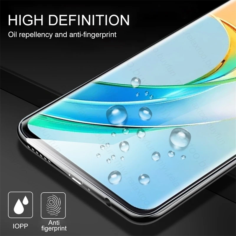 2In1 Tempered Glass For Honor X9b 5G 9D Curved Edge Screen Protectors Camera Lens Film Cover HonorX9b Honar Honer X9b X9 b X 9b