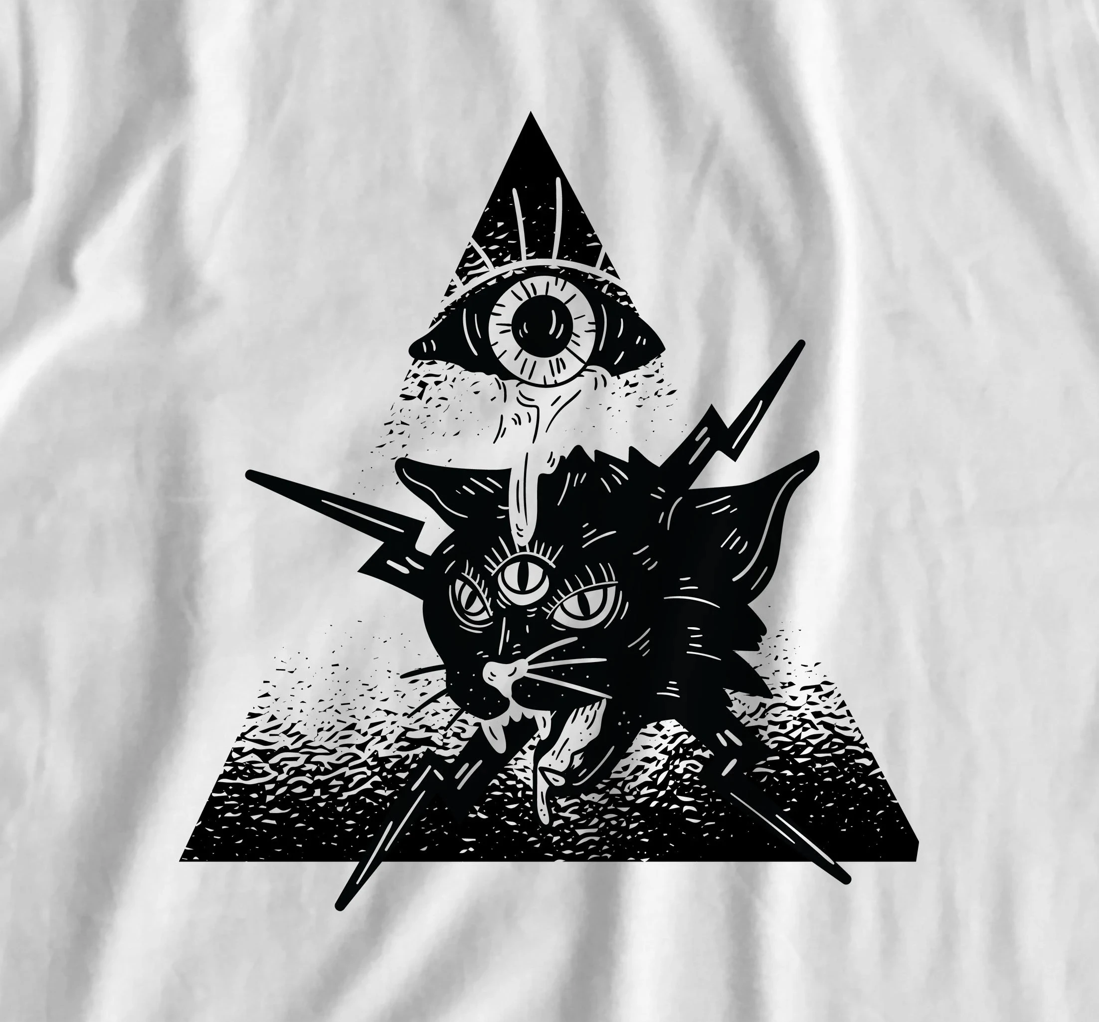 Cat Eye Occult T-shirt Gothic Shirt Dark Aesthetic Clothes Edgy Fashion Alternative Kleidung Goth Clothing E-Boy Shirt E-Girl