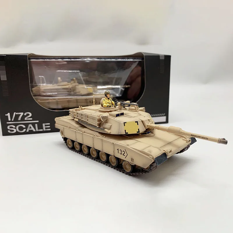 1/72 Scale Sanrong Model 75020 US M1A2 Desert Color Camo Three Colors Containing 1 Pawn Man Model Collection Toy Gift