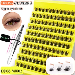 120 Bundle/1Box Cluster Lashes Natural Indiviual Eyelashes Bundle ciglia vassoio misto estensione ciglia volume trucco all'ingrosso