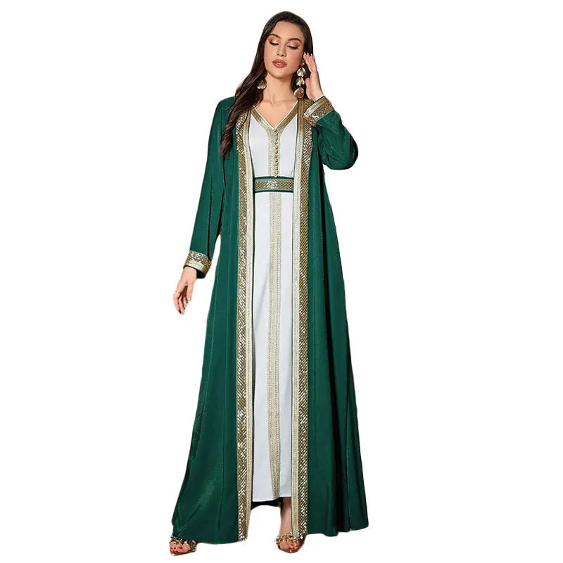 KY821 Saudi Arabia Imitation Acetate Satin Two piece Dress, Arab Dress, Banquet Dress, Robe