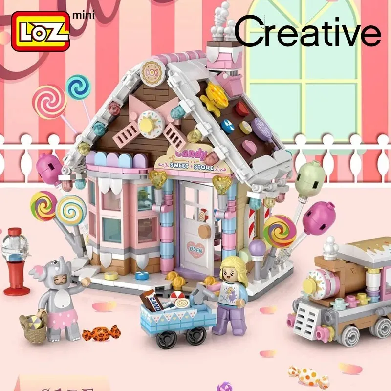 LOZ Candy House Children\'s Building Model Decoration Building Blocks Assembled Toys Puzzle Boys and Girls Birthday Gifts