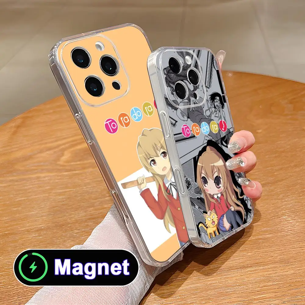 

Чехол для телефона Toradora Aisaka Taiga для iPhone 17, 16, 15, 14, 13, 12, 11 Air Pro Max Plus Mini, мягкий прозрачный чехол из ТПУ с Magsafe