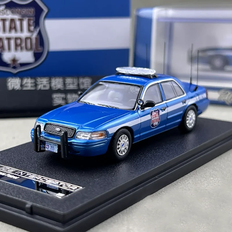 Rollin 1:64 Scale CV WSP State Police Alloy Car Model Static Display Adult Gift Hobby & Toy Souvenirs Desktop Ornament