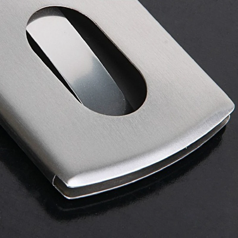 Business Card Holder Stainless Steel Cash Bank Card Case Hand Brushed Metal ID Name Card Case for Men Women Office Supplies
