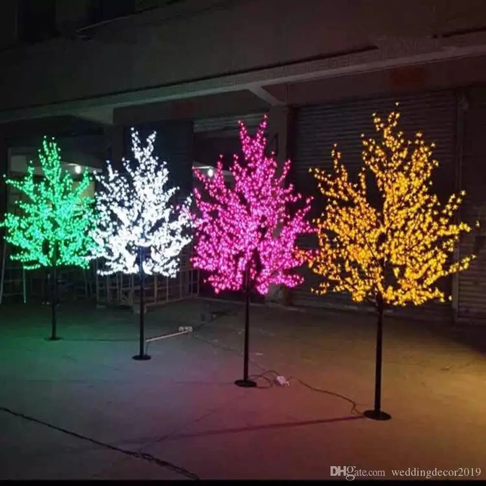 1152pcs LED Bulbs LED Cherry Blossom Tree Light LED Christmas Light 2m 6.5ft Height Waterproof Outdoor Usage Drop Shipping Free