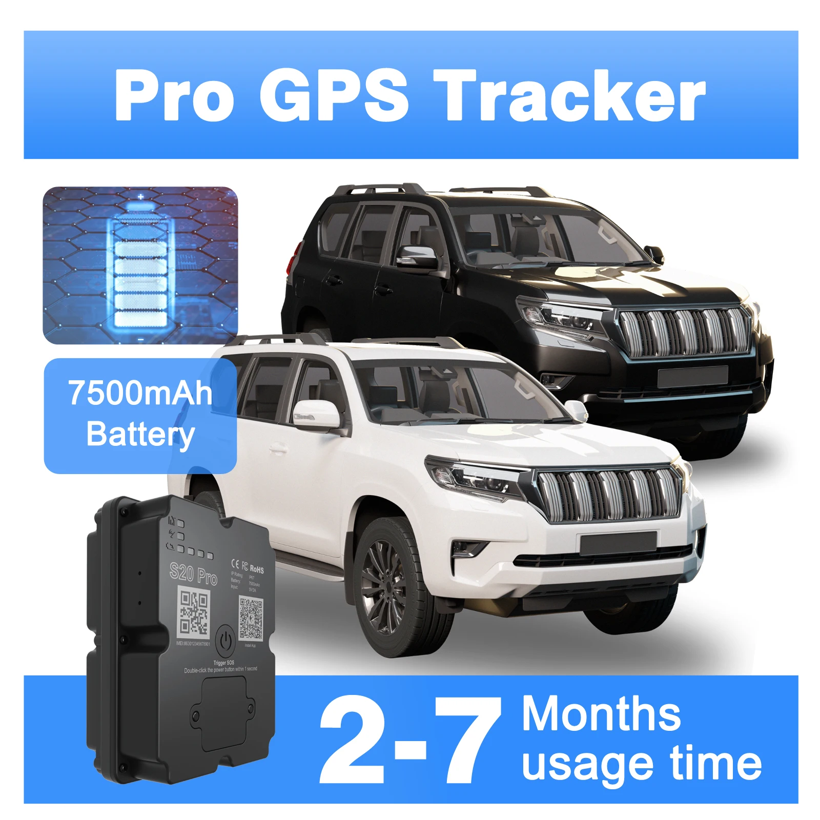4G GPS Live Tracker for Cars, Motorcycles & Luggage, Magnetic Real-Time Locator Device