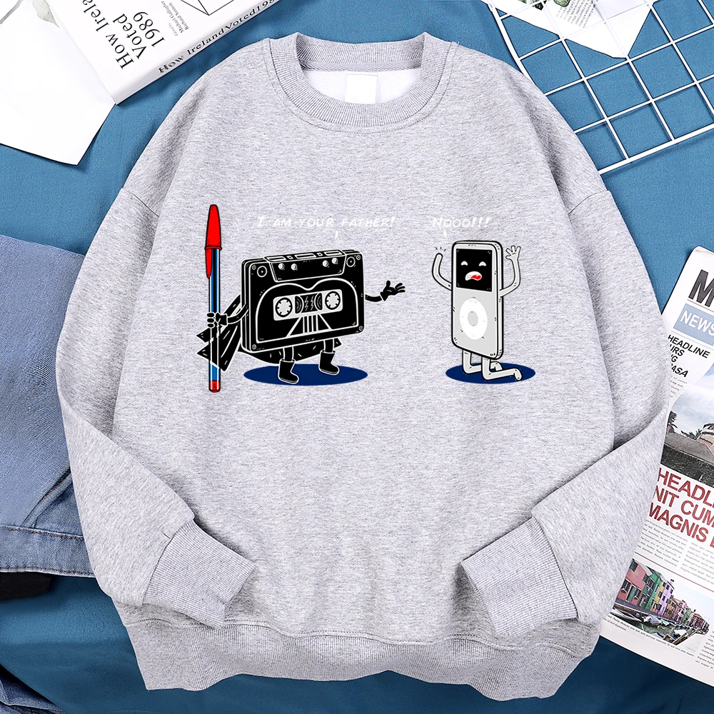 Fun Cassette Tape I Am Your Father Clothing Men Women Sweatshirts Fashion Fleece Clothing Casual Oversize Hoody Loose Streetwear