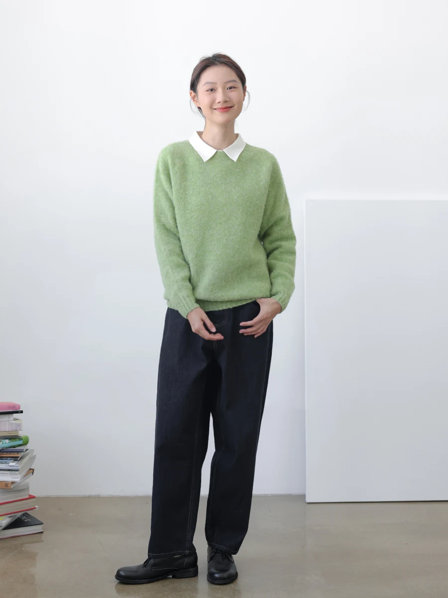 

HarleyOfScotland Briti Sle Long Sve Woolen Sweater Fluffy Dog Design een Color Women's Faion Winter Knitwear