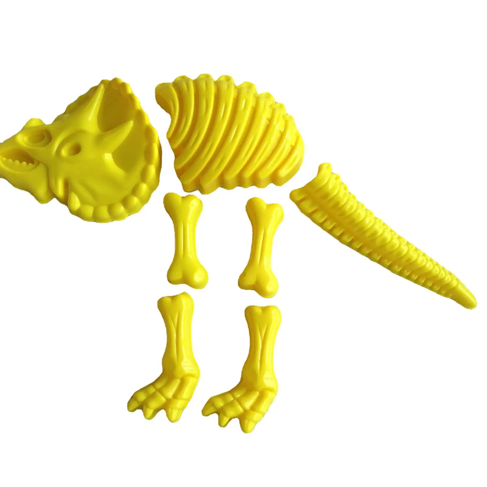 7x Play Sand Skeleton Dinosaur Toys Beach Accessories Party Favors Travel Toys Summer Outdoors Games for Kids Boys and Girls