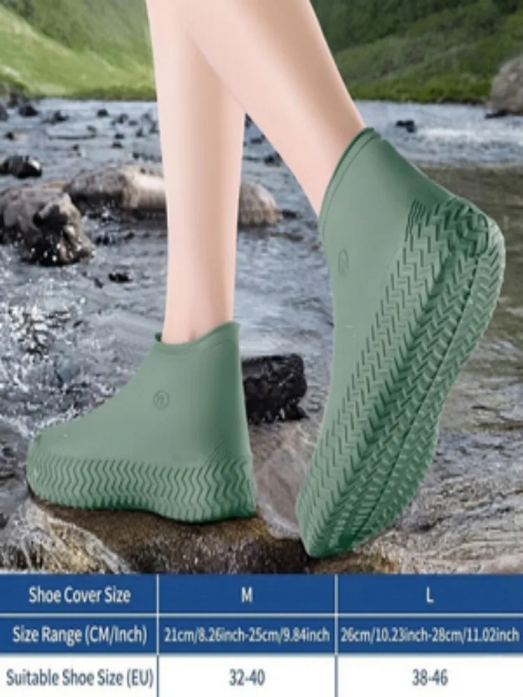 Verstärkte Wasserdichte Mehrschichtige Outdoor Regenfeste Tragbare Schuhüberzieher