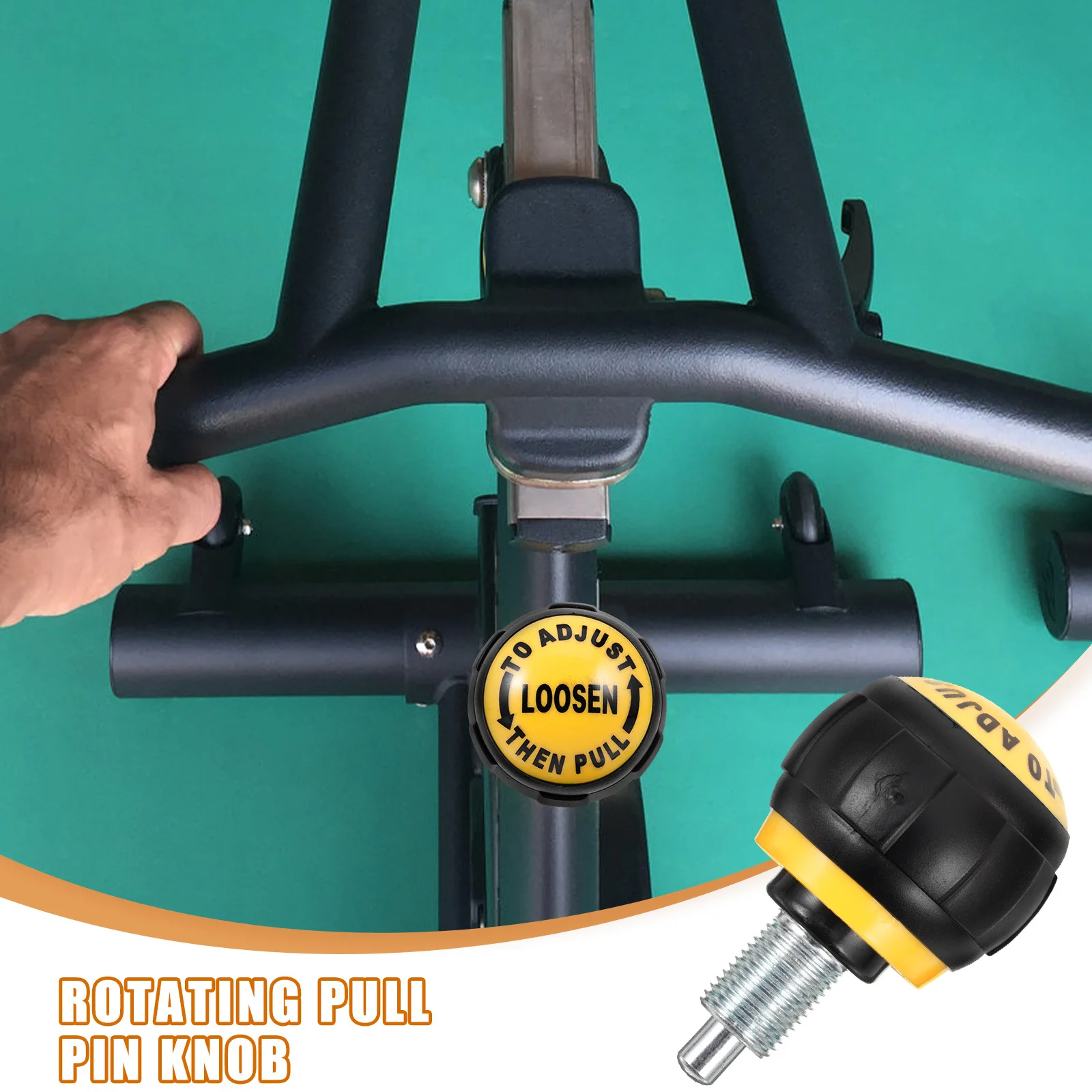 Spherical Rotating Pin Knob Black Gymnastics Bar Replacement Parts Fitness Equipment Exercise Bike Parts Replacement