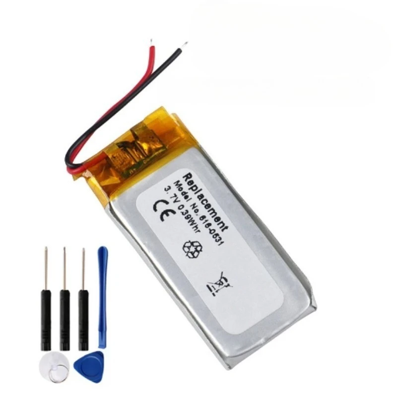 Nova bateria de substituição de alta qualidade 616-0531 para ipod nano6 6g 6a geração mp3 li-polímero recarregável nano 6 baterias