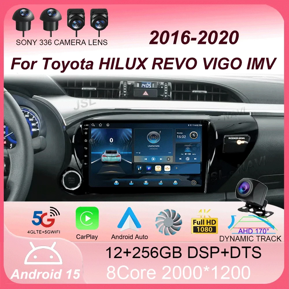 

Android 15 Auto Carplay Car Radio For Toyota HILUX REVO VIGO IMV 2016 2017 2018 2019 2020 Multimedia GPS Player Stereo NO DVD
