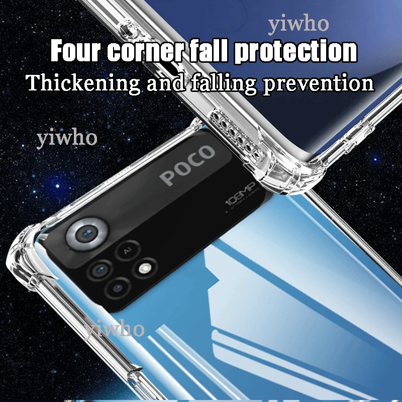 Luxury Clear Soft Silicone Case for Xiaomi Poco X4 Pro Shockproof Transparent Pocox4 X4Pro 5g Mobile Phone Cases Back Covers