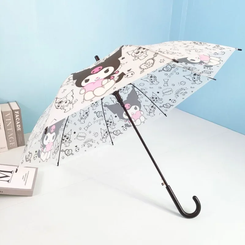 Sanrios dos desenhos animados anime olá kittys minha melodia guarda-chuva ins coração da menina kawaii fosco transparente automático dobrável guarda-chuva presentes