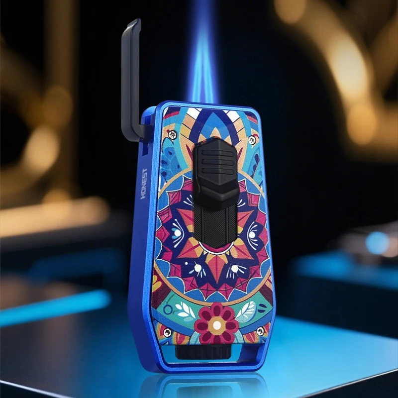 

Luxury HONEST New Metal Material Windproof Lighter Inflatable Cigarette Lighter Moxibustion Cigarette Lighter Cigarette Tool