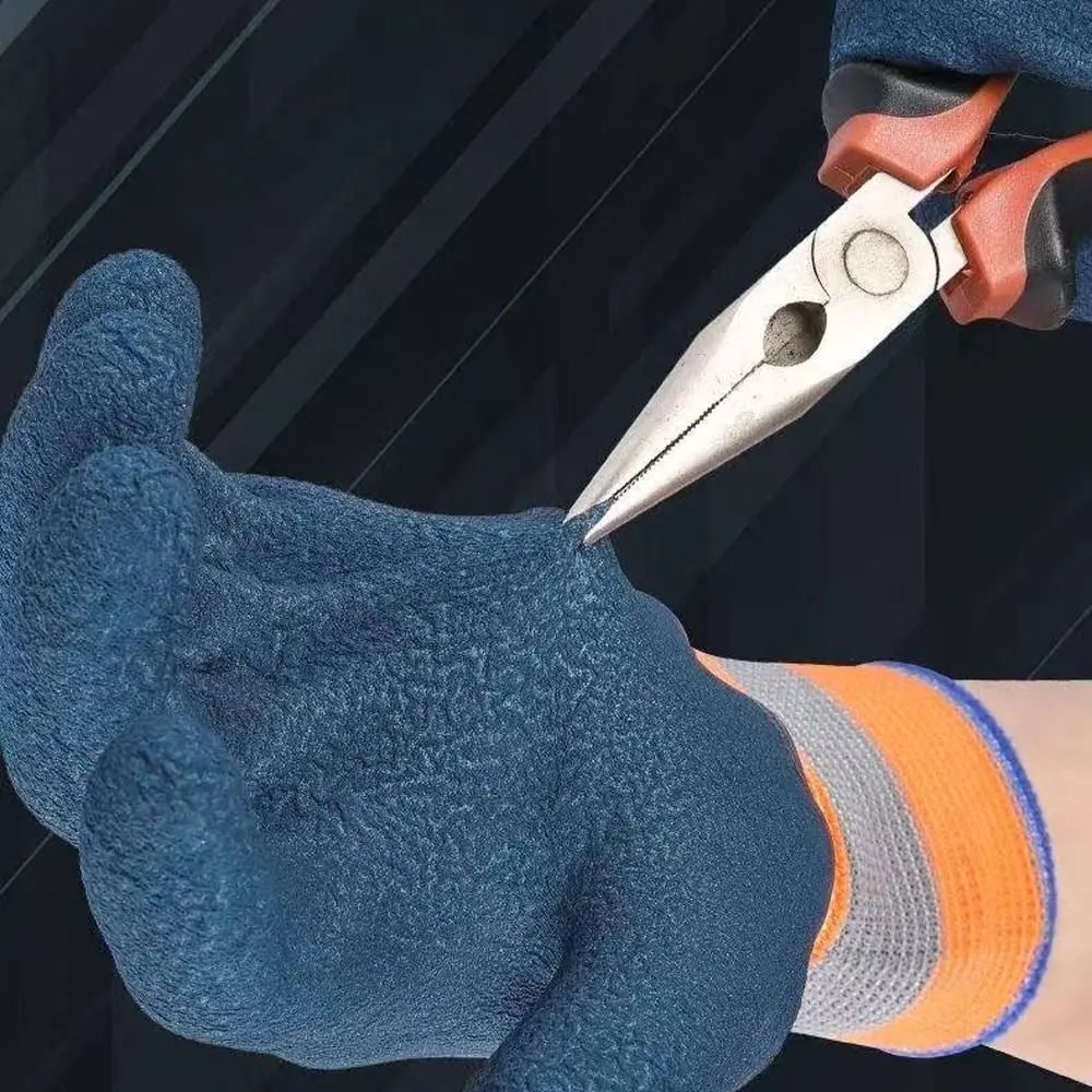 

12Pair Wear-resistant Tire Rubber Glove Non-slip Breathable Work Gloves Safety Waterproof Labor Protection Gloves