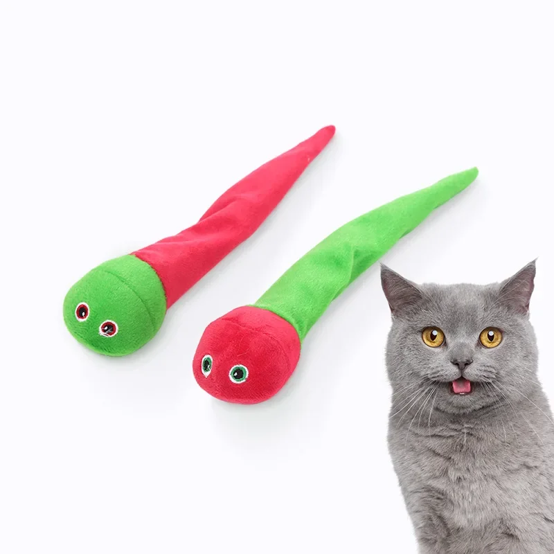 

Pet Cute Caterpillar Contains Cat Grass Toy Resistant To Bites Teeth Interactive Play Cat Toy