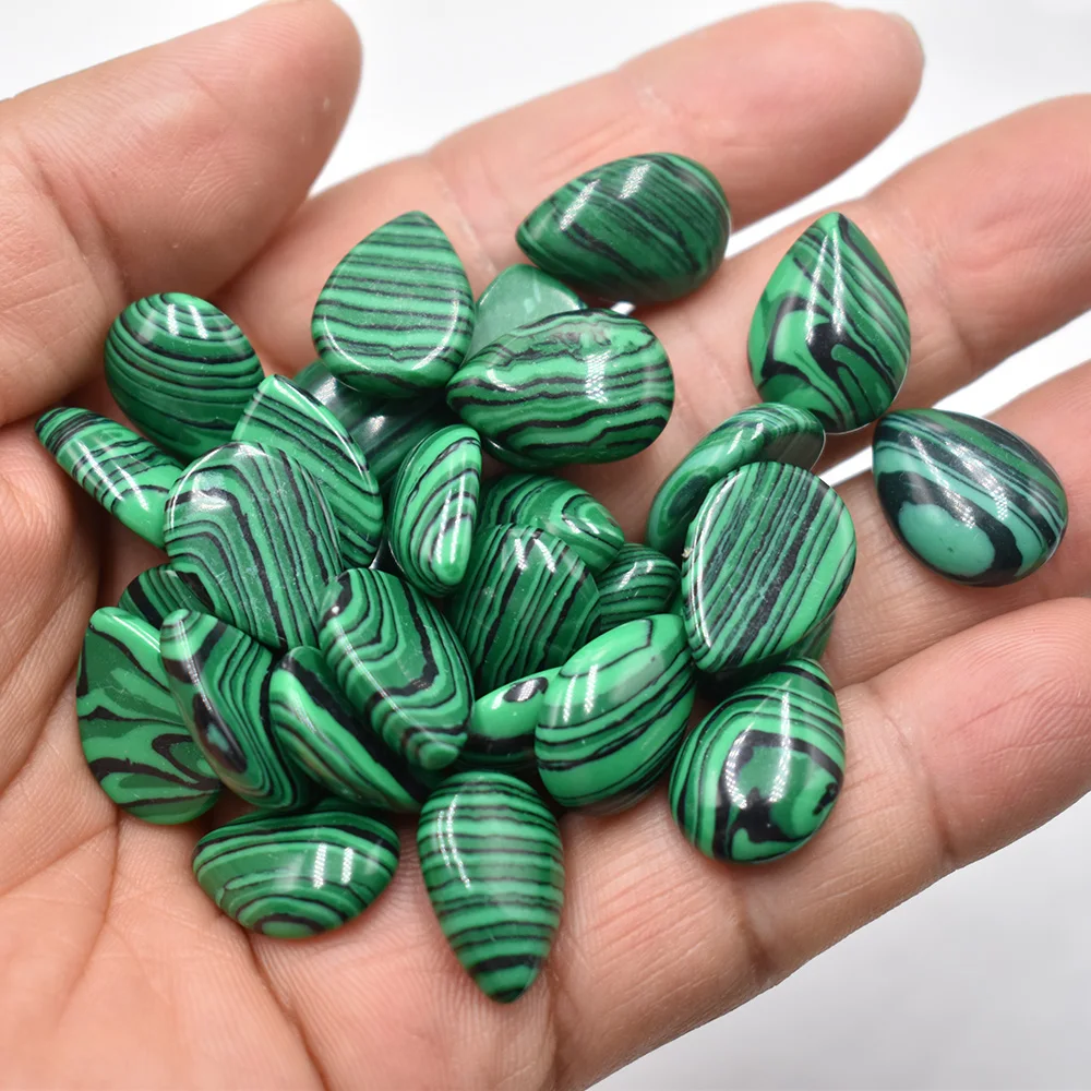 Großhandel 50 Stück/Lot verschiedene Naturstein-Cabochon-Perlen in Tropfenform 13x18mm für DIY-Schmuckzubehör Kostenloser Versand – Detail 15