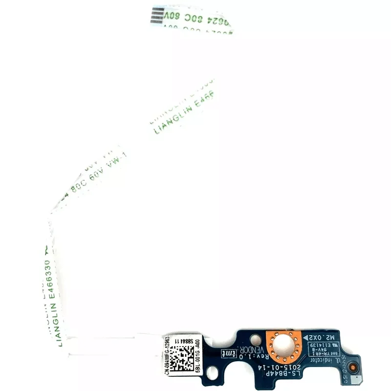Placa de botão de energia com cabo dell inspiron 15-3558 5551 5000 5555 5558 94mfg 10w9n
