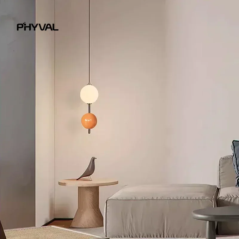 

Modern LED chandelier Nordic macaron wire chandelier Warm light iron bedside lamp Suitable for bedroom Kitchen bar ledChandelier