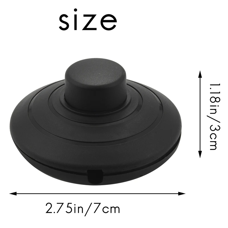 1Pcs Black In-Line Lamp Foot Switch Push Power Pedal Light Footswitch