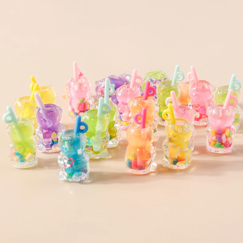 Leslie 10 Stück Gemischte Stile Sommer-Glasfläschchen mit Perlen-Muschel-Anhängern für DIY Ohrringe, Schlüsselanhänger, Halsketten und Schmuckherstellung – Detail 30