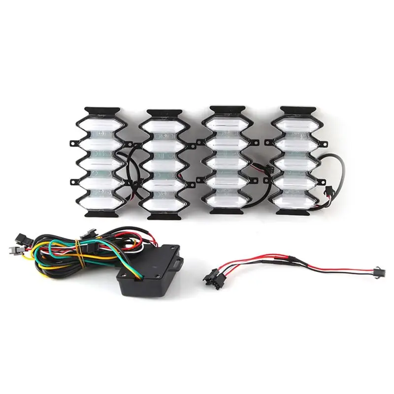 

Front Grille LED Daytime Running Light Turn Signal Lamps Yellow+White For Jimny 2019-2022 Accessories